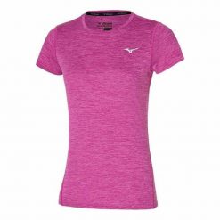 Koszulka z krótkim rękawem Damska Mizuno Impulse Core Fuksja. Czerwone bluzki damskie Mizuno, xl, bez wzorów, z poliesteru, bez kołnierzyka. Za 62.99 zł.