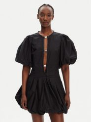 PINKO Sukienka koktajlowa Oliver Abito 105212 A2LD Z99 Czarny Regular Fit. Czarne sukienki damskie Pinko, bez wzorów, z bawełny, wizytowe, bez kołnierzyka, bez ramiączek. Za 1,619.00 zł.
