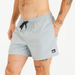 Spodenki surfingowe męskie Quiksilver Volley Volley Flex krótkie 15". Szare kąpielówki męskie Quiksilver, l, bez wzorów, z elastanu. Za 159.99 zł.