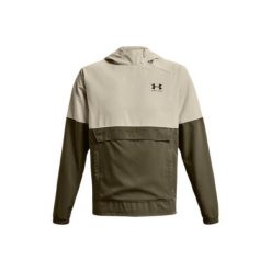 Bluza z kapturem Under Armour WOVEN ASYMMETRICAL. Brązowe bluzy sportowe męskie Under Armour, s, z materiału. Za 354.30 zł.