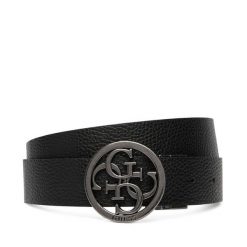 Pasek Guess. Czarne paski męskie Guess, z aplikacjami. Za 284.99 zł.