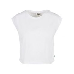 Organiczna Krótka Koszulka Dla Kobiet. Białe bluzki damskie Urban Classics, xl, bez wzorów, bez kołnierzyka. Za 68.99 zł.