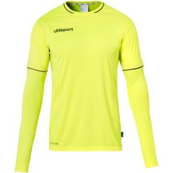 Koszulka bramkarska Uhlsport. Czarne bluzki damskie UHLSPORT, bez wzorów, sportowe, bez kołnierzyka, bez ramiączek. Za 210.80 zł.
