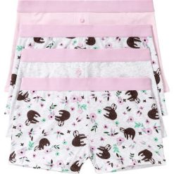 Bokserki damskie (4 pary) bonprix naturalny melanż z kolorowym nadrukiem + naturalny melanż. Białe bokserki i panty damskie bonprix, bez wzorów. Za 51.96 zł.