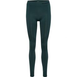Damskie legginsy bezszwowe z wysokim stanem Hummel Shaping. Zielone legginsy damskie HUMMEL, bez wzorów. Za 166.00 zł.