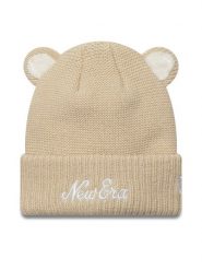 New Era Czapka Teddy Bear Ears Cuff Knit Beanie 60580793 Beżowy. Brązowe czapki dziecięce New Era, na zimę, bez wzorów, z materiału. Za 69.99 zł.