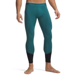 Legginsy Under Armour HeatGear® Elite. Zielone spodnie sportowe męskie Under Armour, z elastanu. Za 256.65 zł.