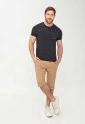 Koszulka męska we wzory z kieszonką T-JOE. Szare t-shirty sportowe męskie Volcano, l, z bawełny, bez ramiączek. Za 69.99 zł.