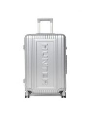 Hunter Walizka średnia CEO-HUNTER-M-002-08-SILVER Srebrny. Szare walizki Hunter, bez wzorów, z tworzywa sztucznego, średnie. Za 359.99 zł.