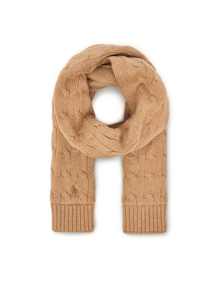Polo Ralph Lauren Szalik 323953206004 Beżowy. Brązowe szaliki dziecięce Polo Ralph Lauren, z bawełny, bez ramiączek. Za 289.99 zł.