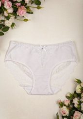 Białe Majtki Ozdobione Koronką Figi Takako. Białe figi damskie Born2be, l, bez wzorów, z koronki. Za 9.99 zł.