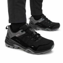 Buty męskie trekkingowe DK VENOM Softshell. Czarne buty trekkingowe męskie DK, z jeansu, bez zapięcia, trekkingowe. Za 199.00 zł.