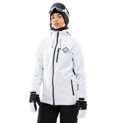 Damska kurtka snowboardowa Sporty zimowe Siroko W2-W Nevelgeist. Białe kurtki damskie SIROKO, na zimę, m, bez wzorów, z materiału, bez kaptura. Za 609.00 zł.