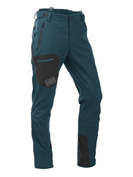 Maul Sport Spodnie softshellowe "Seilschaft XT 10.0" w kolorze morsko-czarnym rozmiar: 52. Niebieskie spodnie materiałowe męskie Maul Sport, z materiału. Za 282.45 zł.