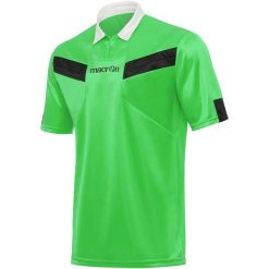 Koszulka sędziowska Macron. Czarne t-shirty sportowe męskie Macron, s, z materiału, bez ramiączek, na fitness i siłownię. Za 226.00 zł.