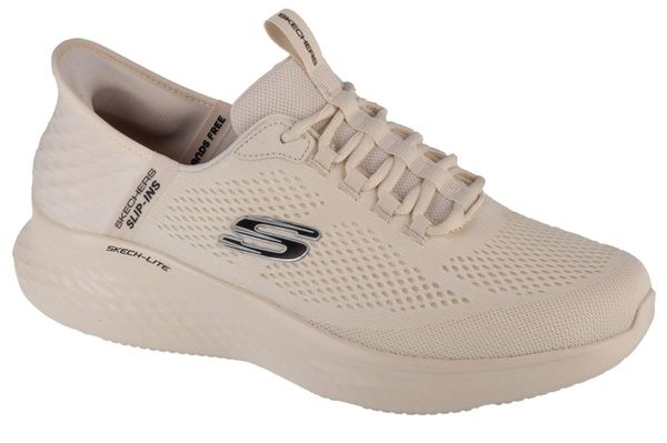 Buty do chodzenia męskie Skechers 232466OFWT. Białe buty sportowe na co dzień męskie Skechers, z materiału, bez zapięcia, trekkingowe. Za 279.99 zł.