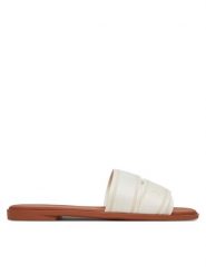 Tommy Hilfiger Klapki Webbing Mule FW0FW08421 Biały. Białe klapki damskie Tommy Hilfiger, bez wzorów, z materiału, bez obcasa. Za 289.99 zł.