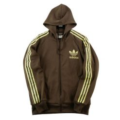 Second life - Bluza z kapturem Męska Trefoil - Stan bardzo dobry. Brązowe bluzy sportowe męskie Adidas, m, z dresówki. Za 164.76 zł.