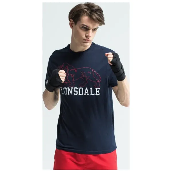 Lonsdale Koszulka Ss Somerby , granatowy, rozmiar L. Niebieskie t-shirty sportowe męskie Lonsdale, l, z materiału, bez ramiączek. W wyprzedaży za 39.99 zł.