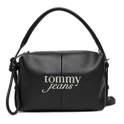 Torebka Tommy Jeans. Czarne torebki klasyczne damskie Tommy Jeans, bez wzorów, z jeansu, bez dodatków. Za 449.99 zł.