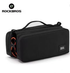 Torba na ramę rowerową ROCKBROS - 2 L. Czarne torebki klasyczne damskie ROCKBROS, bez wzorów, z materiału, duże, bez dodatków. Za 135.60 zł.