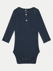 NAME IT Body dziecięce 13198041 Granatowy. Niebieskie body niemowlęce Name it, bez wzorów, z bawełny, bez ramiączek. Za 49.99 zł.