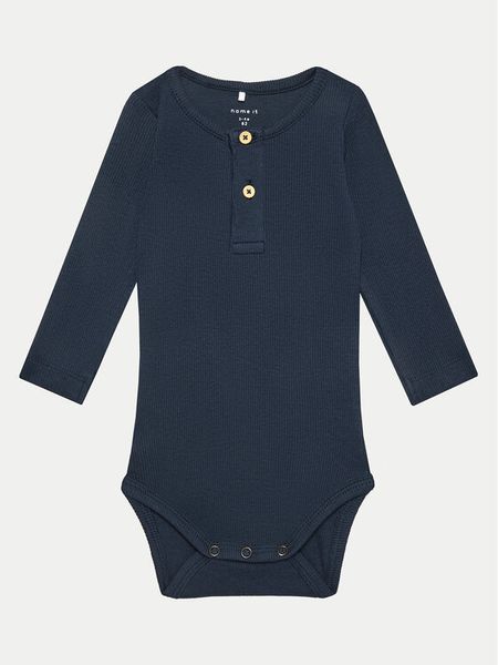 NAME IT Body dziecięce 13198041 Granatowy. Niebieskie body niemowlęce Name it, bez wzorów, bez ramiączek. Za 39.99 zł.