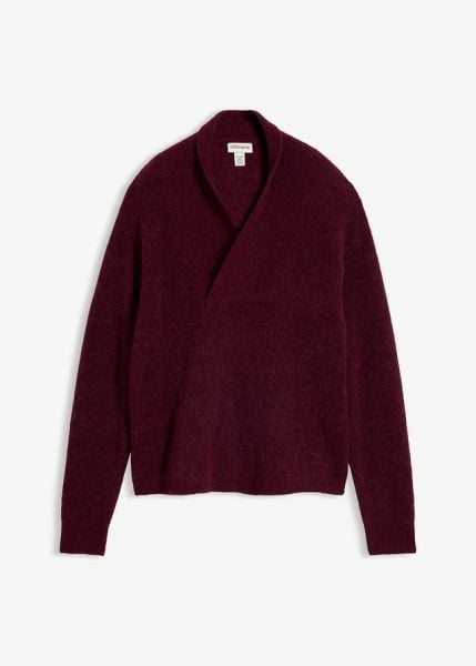 Sweter z ciepłej mieszanki alpaki. Czerwone swetry klasyczne damskie bonprix, z wełny, bez kołnierzyka. Za 229.99 zł.