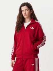 Adidas Bluza Pinstripe Firebrid Loose Tracktop KS9984 Czerwony Regular Fit. Czerwone bluzy bez kaptura damskie Adidas, xs, z syntetyku. Za 349.99 zł.