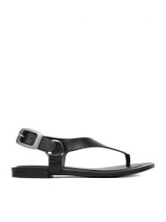 G-Star Raw Sandały EO-ELLIS-01 Czarny. Czarne sandały damskie G-Star Raw, bez wzorów, ze skóry, bez obcasa, na płaskiej podeszwie. Za 279.99 zł.