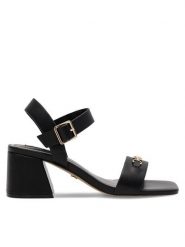 Nine West Sandały 123AL0553 Czarny. Czarne sandały damskie Nine West, bez wzorów, z syntetyku, bez obcasa, na słupku. Za 149.99 zł.