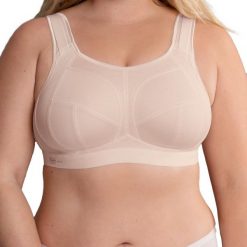 Stanik do biegania Extreme control plus z wysoki poziomem podtrzymywania. Czerwone biustonosze ANITA ACTIVE, bez wzorów, z elastanu. Za 476.00 zł.