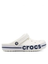 Crocs Klapki BAYABAND CLOG 205089-126 Biały. Białe klapki damskie Crocs, bez wzorów, z materiału, bez obcasa. Za 229.99 zł.