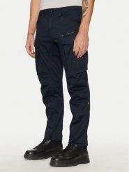 G-Star Raw Spodnie materiałowe Rovic 3D D02190 Granatowy Regular Fit. Niebieskie spodnie materiałowe męskie G-Star Raw, bez wzorów, z bawełny, retro. Za 339.99 zł.