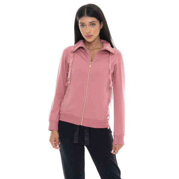 Bluza zimowa Leone 1947 Chic Tones Damen ze Stehkragen und Reißverschluss. Czerwone bluzy bez kaptura damskie LEONE 1947 APPAREL. W wyprzedaży za 206.29 zł.