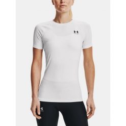 Koszulka treningowa damska Under Armour HeatGear Compression. Białe topy sportowe damskie Under Armour, xl, bez wzorów, bez ramiączek. Za 149.95 zł.