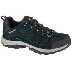 Buty Columbia Crestwood Waterproof 2100651013 czarne. Czarne buty trekkingowe męskie z gumy, bez zapięcia. Za 481.95 zł.