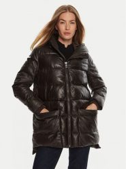 Serge Pariente Płaszcz zimowy Warm Brązowy Regular Fit. Brązowe płaszcze damskie Serge Pariente, na zimę, l, bez wzorów, ze skóry. Za 1,299.00 zł.