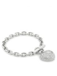 Guess Bransoletka JUBB04 496JW Srebrny. Szare bransoletki damskie Guess, srebrne. Za 349.99 zł.