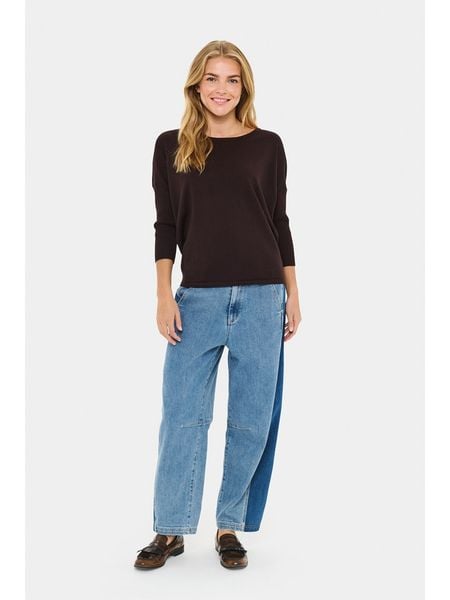 SAINT TROPEZ Sweter w kolorze ciemnobrązowym rozmiar: XL. Brązowe swetry klasyczne damskie Saint Tropez, xl, bez kołnierzyka. Za 104.95 zł.