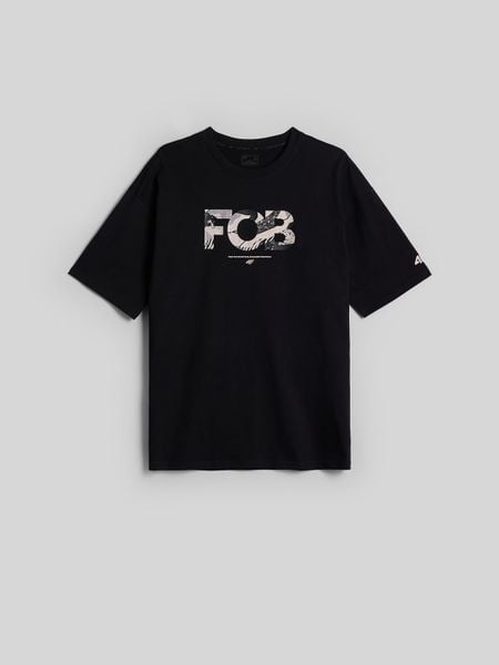 4F T-shirt loose z nadrukiem męski - czarny XL. Czarne t-shirty męskie 4f, m, bez wzorów, z bawełny, bez kołnierzyka. Za 69.99 zł.