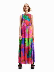 Desigual Sukienka codzienna Sandall 23SWVW91 Kolorowy Regular Fit. Sukienki damskie Desigual, na co dzień, m, bez wzorów, z wiskozy, bez kołnierzyka, bez ramiączek, proste. Za 339.99 zł.