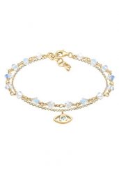 Elli Damskie Evil Eye z kryształkami z pozłacanego srebra próby 925 Bransoletki 1 ct. Brązowe bransoletki damskie Elli, pozłacane. Za 279.64 zł.