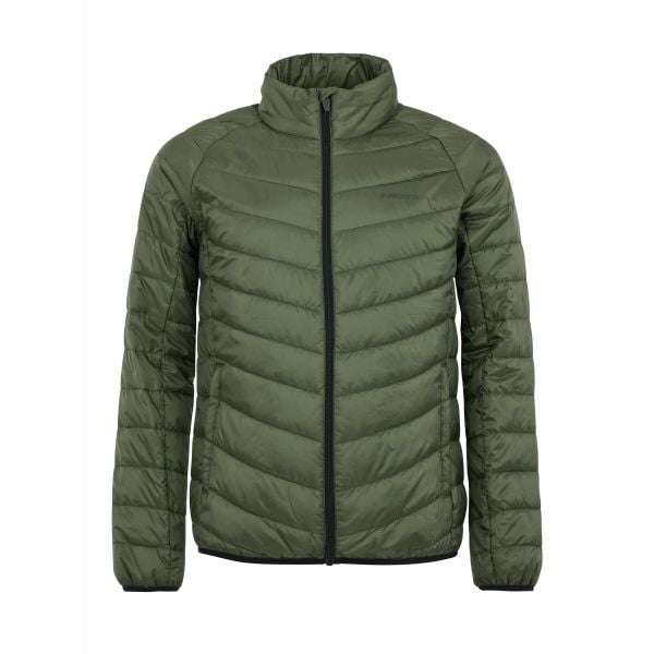 Kurtka puchowa Protest PRTSHAFFER Outdoor. Zielone kurtki męskie Protest, bez wzorów, z puchu, bez kaptura. Za 425.50 zł.