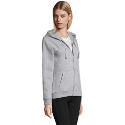 Damska Bluza Z Kapturem Spike Heather Z Pełnym Zamkiem Błyskawicznym. Szare bluzy z kapturem damskie SOL'S, l, z bawełny. Za 191.99 zł.