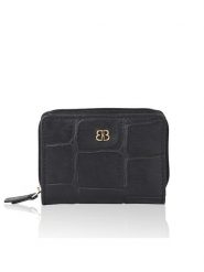 Bellicci Skórzany portfel "Veneta" w kolorze czarnym - 11 x 8 x 2 cm rozmiar: onesize. Czarne portfele damskie Bellicci, bez wzorów, z materiału. Za 109.26 zł.