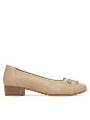 Go Soft Czółenka RST-GISEL-01 Beżowy. Brązowe czółenka damskie GO SOFT, bez wzorów, ze skóry, bez obcasa. Za 159.99 zł.