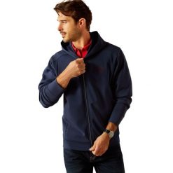 Bluza z kapturem z pełnym zamkiem błyskawicznym Ariat Antez. Niebieskie bluzy z kapturem męskie Ariat, z dresówki. Za 481.00 zł.