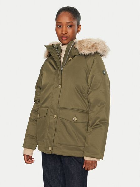 Tommy Hilfiger Kurtka przejściowa WW0WW42744 Khaki Regular Fit. Brązowe kurtki damskie Tommy Hilfiger, m, bez wzorów, z syntetyku, bez kaptura. Za 949.99 zł.