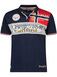 Geographical Norway Koszulka polo "Kidney" w kolorze granatowym rozmiar: L. Niebieskie koszulki polo męskie Geographical Norway, l, bez wzorów, z bawełny, bez ramiączek. Za 100.99 zł.